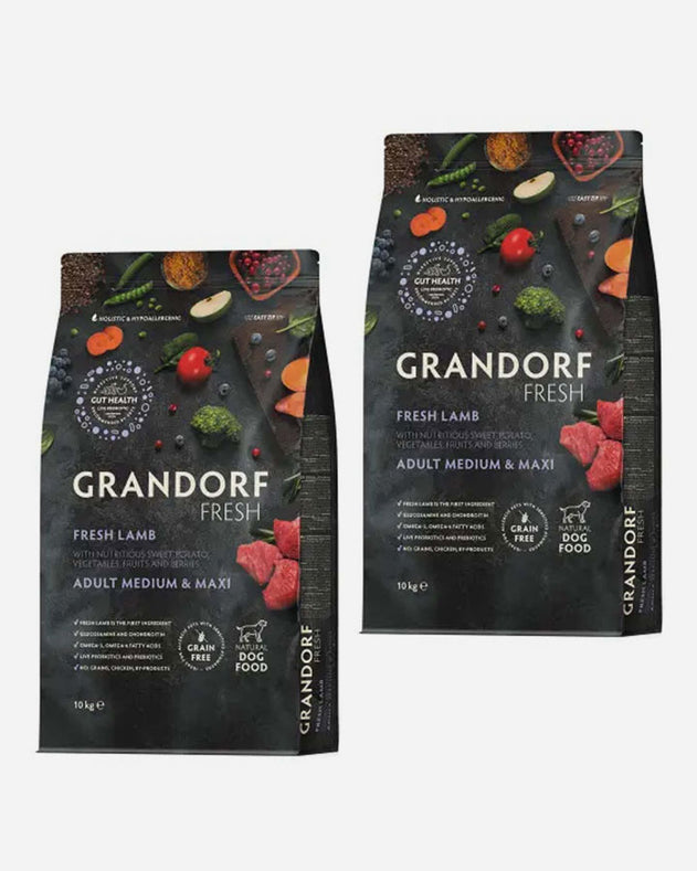 Grandorf Fresh Adult - Frisk Lam og Kornfri - 2 x 10 kg