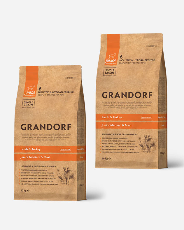 Grandorf Junior - Lam og Kalkun - 2 x 10 kg