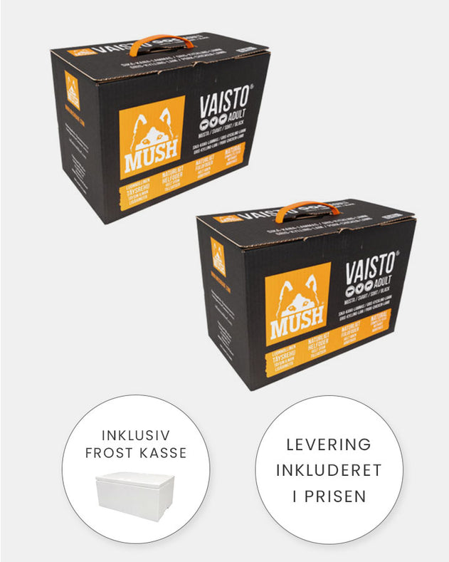 MUSH Vaisto Sort - Gris, Kylling og Lam - 2x10kg
