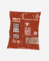 Wolf's Menu – Essential – BARF fuldfoder med okse – Single protein – 800 g