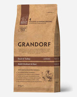 Grandorf Adult - And, Kalkun og Kornfri - 10kg - Grandorf - Petlux