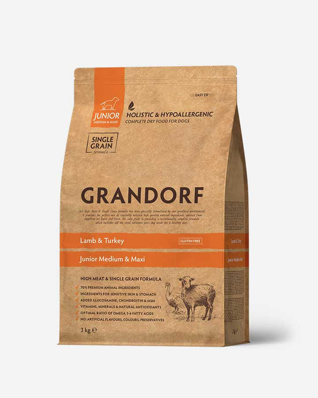 Grandorf Junior - Lam og Kalkun - 3kg - Grandorf - Petlux