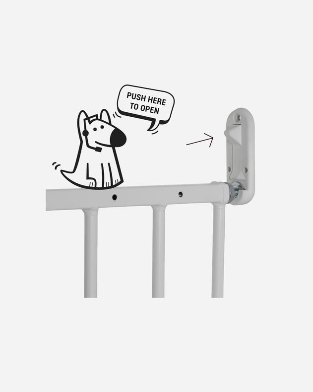 DogSpace Lucky - udvidende hundelåge - Sort - Skru - DogSpace - Petlux