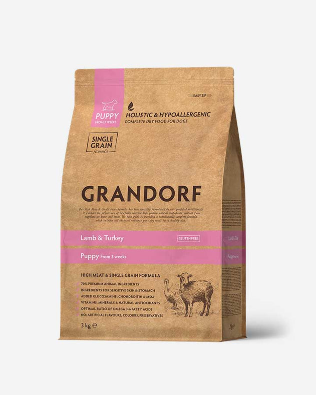 Grandorf Puppy - Lam og Kalkun - 3kg - Grandorf - Petlux