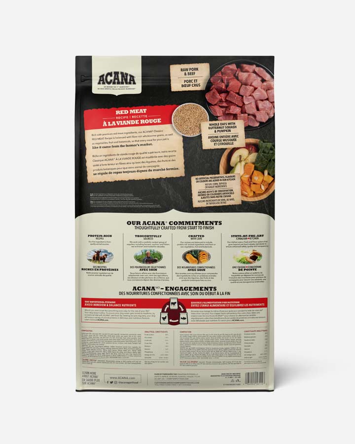 Acana Red Meat - Lam, Okse og Gris - 9.70 kg - Acana - Petlux