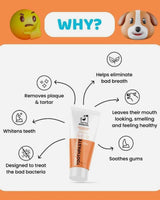 Hjælper med at fjerne plak og opbygningen af tandsten og dermed fremme sunde tænder hos hunde