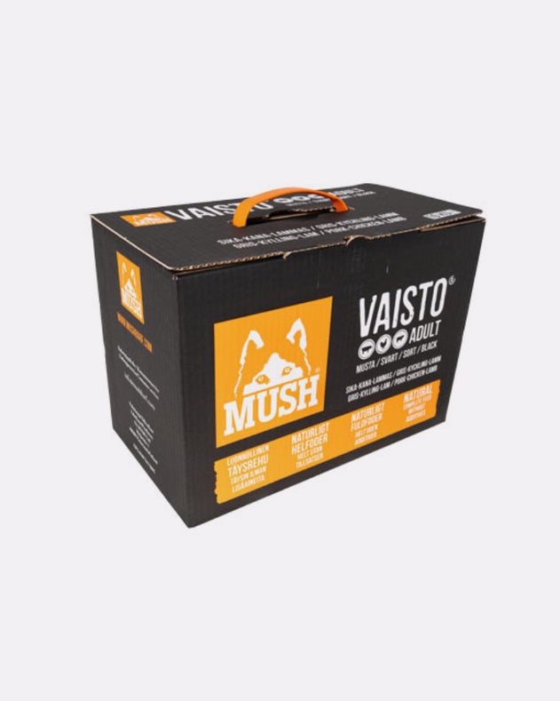 MUSH Vaisto - Grå 10kg - Kalkun, Kylling & Lam - 42*240g - Petlux
