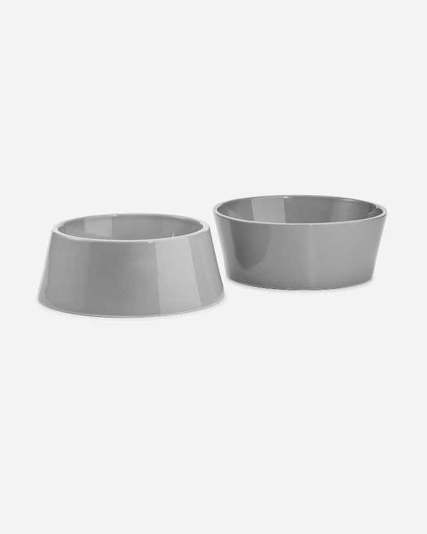 Hundeskåle i keramik - Doppio skålesæt (Concrete) - MiaCara - Petlux