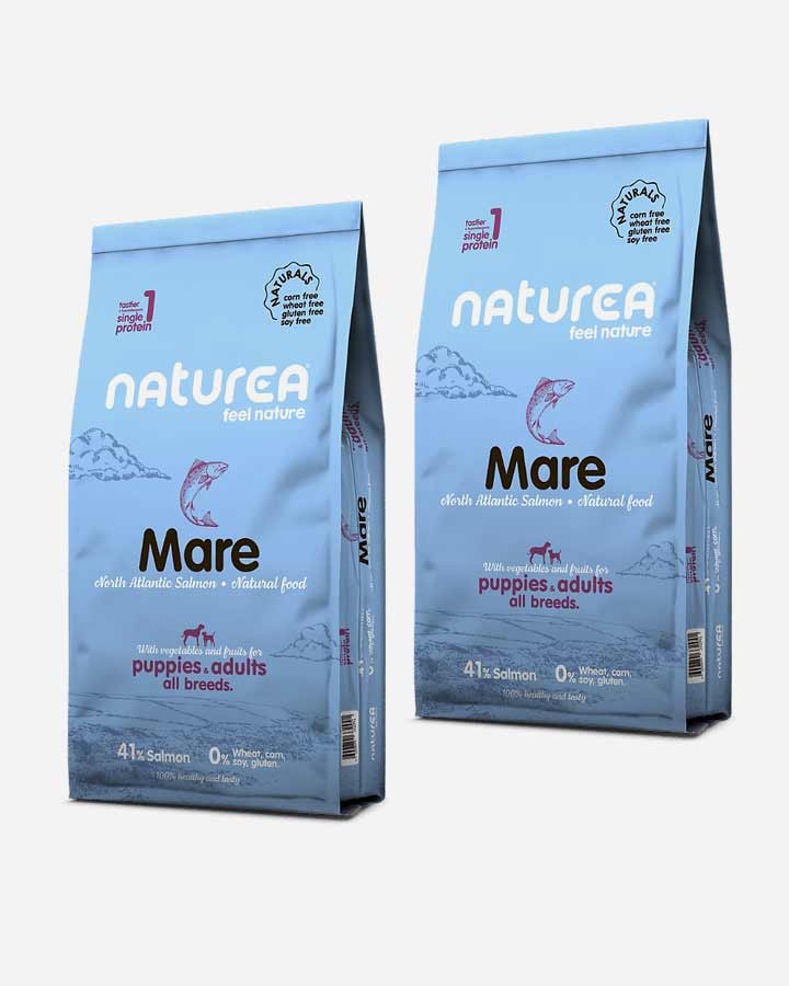 Naturea Naturals Mare Adult & Puppies - Laks - 2 x 12 kg