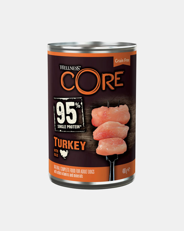 CORE vådfoder Kalkun og grønkål (6x400g)