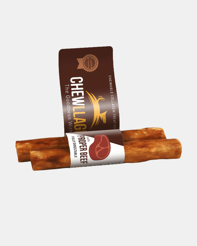Chewllagen tyggepinde - Okse - Medium - 2-pak
