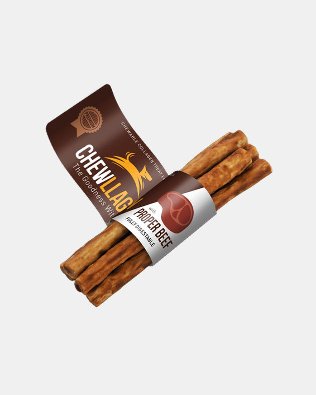 Chewllagen tyggepinde - Okse - Small - 5-pak