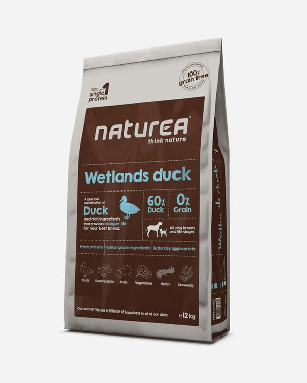 Naturea Grainfree Wetlands Duck 12 kg - Kornfrit hundefoder med and