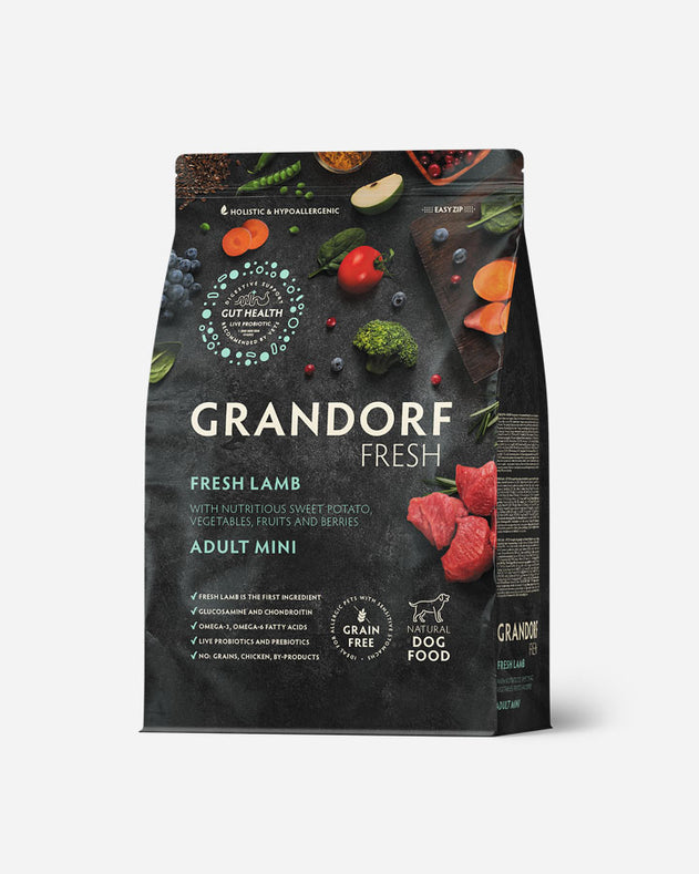Grandorf Fresh Adult Mini Breeds - Frisk Lam og Kornfri - 3kg