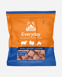 MUSH Everyday Blå XL - Okse, Kalkun og Laks - 3kg