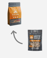 MUSH Everyday Grå – frysetørret hundefoder med kylling, kalkun og lam – 400g