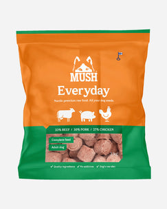 MUSH Everyday Grøn XL - Starter med Gris, Okse og Kylling - 3kg
