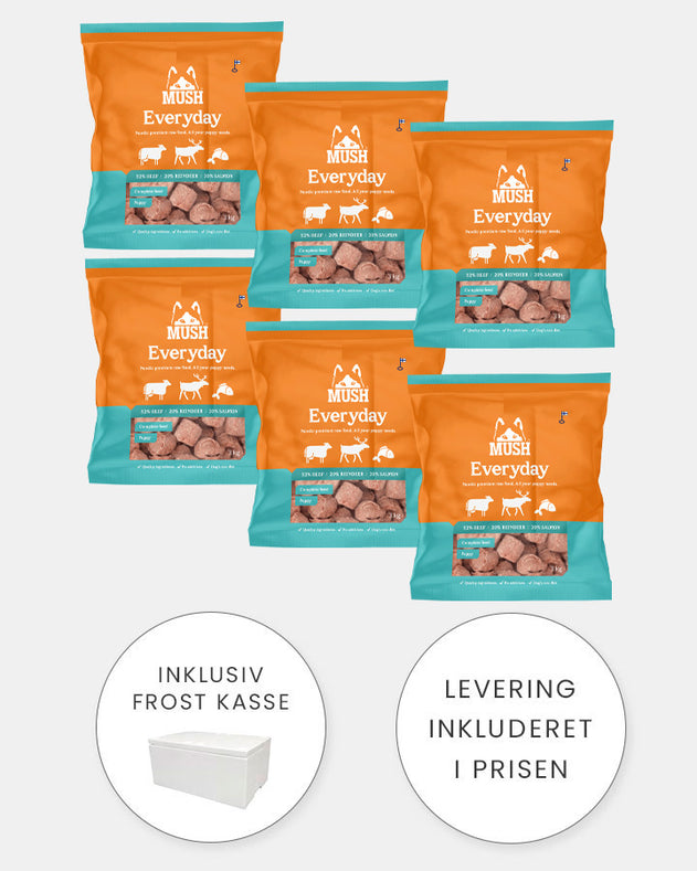 MUSH Everyday Puppy Iceblue XL - Okse, Ren og Laks - 6x3kg