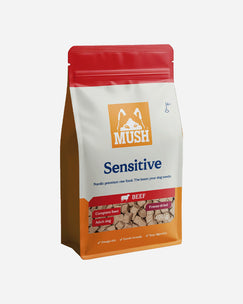 MUSH Sensitive Okse – frysetørret hundefoder med okse – 400g