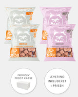MUSH Kat - Smagspakke 2 - 4x800g (2 x Hvid - 2 x Pink)