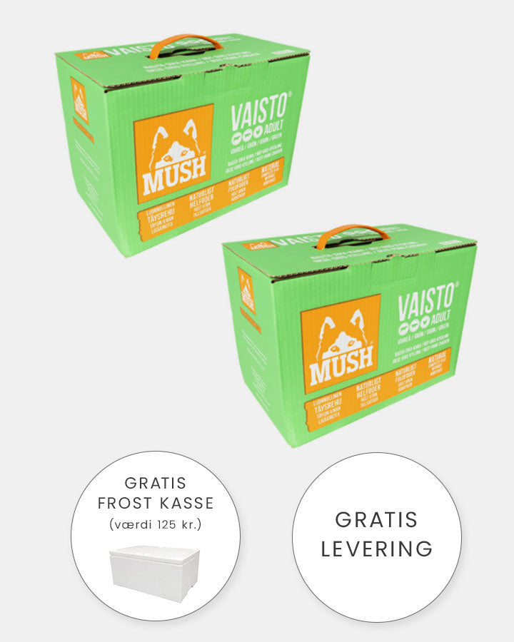 MUSH Vaisto Grøn - Starter med Gris, Okse og Kylling - 2x10kg
