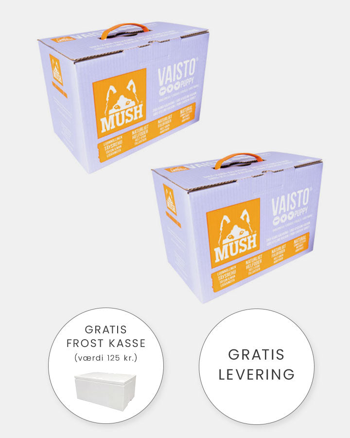 MUSH Vaisto Puppy Lyslilla - Gris, Kalkun og Kylling - 2x10kg