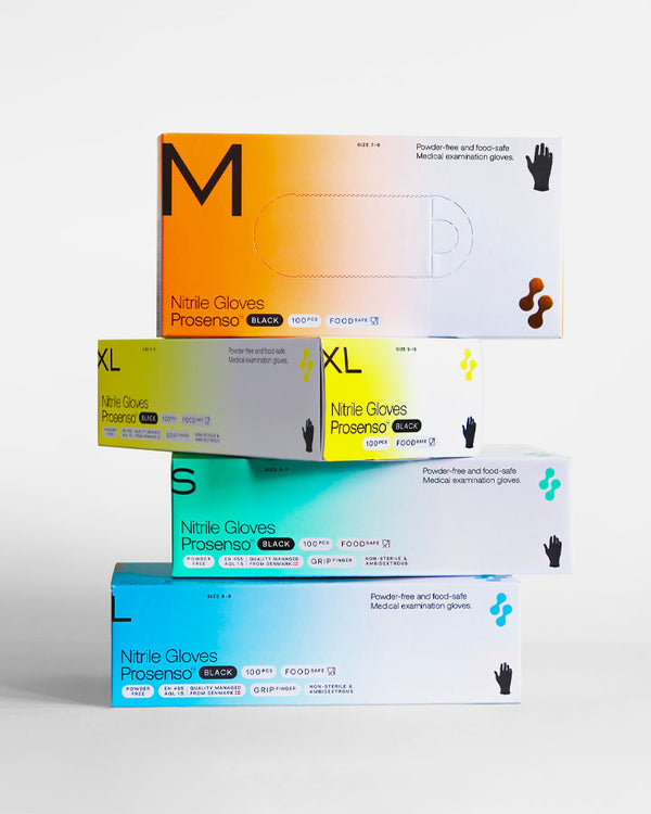 Engangshandsker til Kæledyrsejere - Prosenso Sorte Nitrilhandsker (100 stk.)