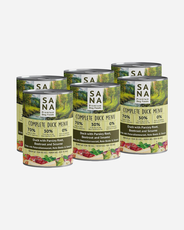 SANA vådfoder med And (6x400g)