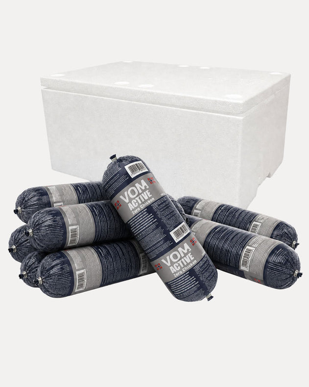 VOM Active Zero Chicken – 22 kg råfoder med gratis hjemmelevering