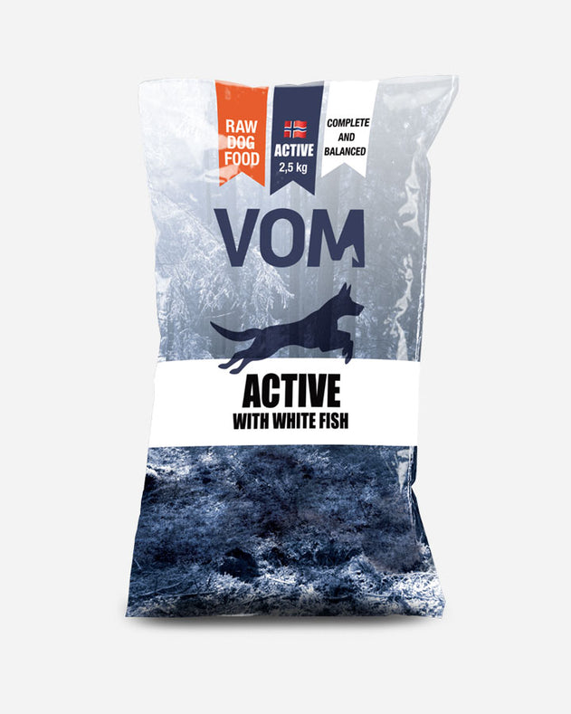 VOM Active fuldfoder Hvid Fisk - Kødboller - 2.5 kg