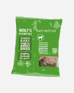 Wolf's Menu – Sensitive – BARF fuldfoder med lam – single protein – 800 g
