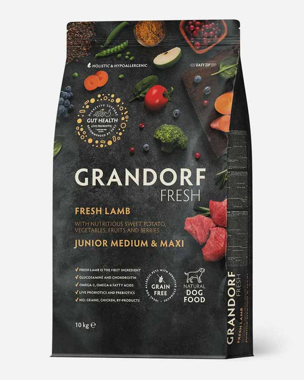 Grandorf Fresh Junior - Frisk Lam og Kornfri - 10kg