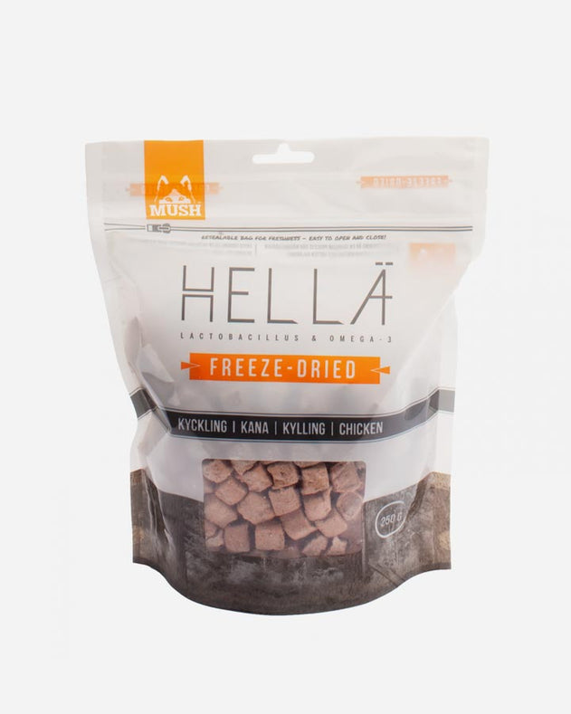 MUSH HELLÄ - Frysetørret hundefoder med Kylling - 250g