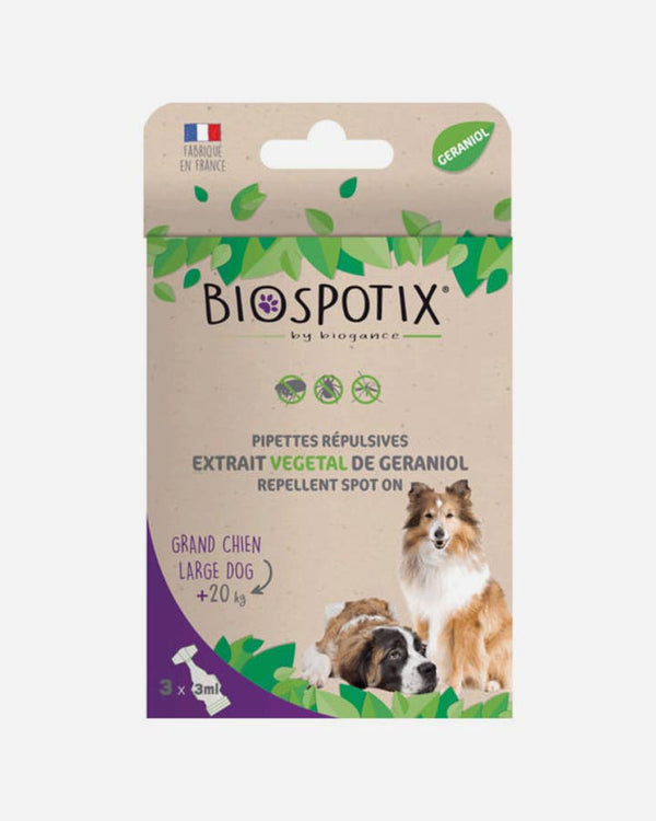 Biospotix pippetter mod lopper og flåter til store hunde - 100% naturligt