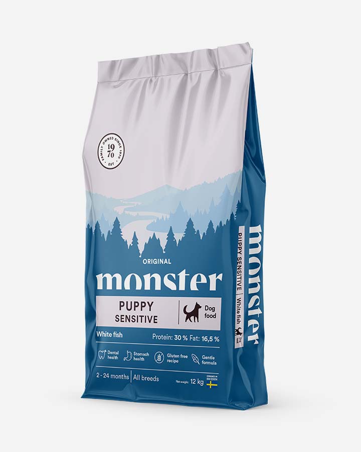 Monster Original Puppy Sensitive - Hvid fisk - 12 kg