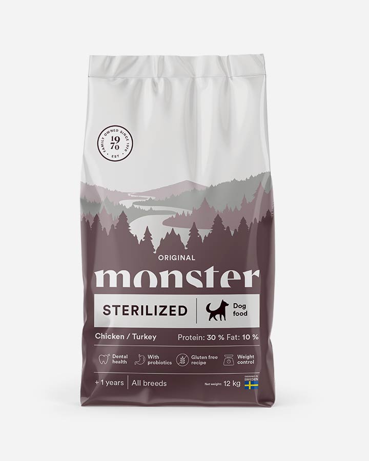 Monster Original Sterilized - Kylling og Kalkun - 12 kg