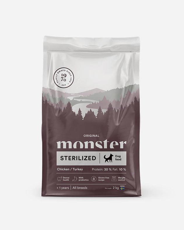 Monster Original Sterilized - Kylling og Kalkun - 2 kg