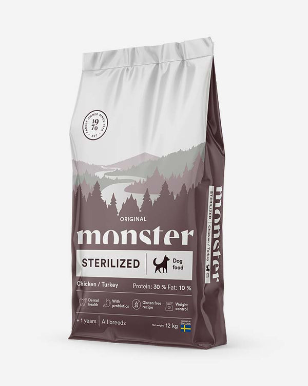 Monster Original Sterilized - Kylling og Kalkun - 12 kg