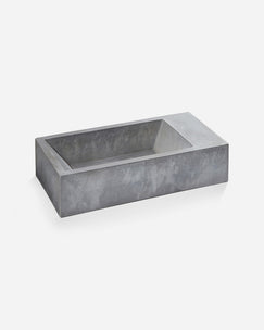 Udendørs vandskål i beton - Trogolo - Dark Grey