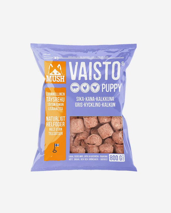 MUSH Vaisto Puppy Lyslilla - Gris, Kalkun og Kylling - 800g