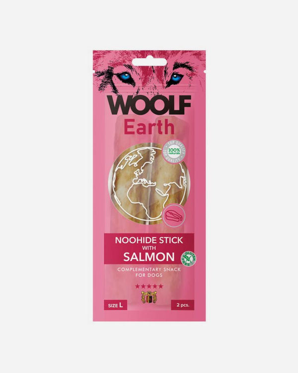 Woolf Earth Noohide salmon tyggeben med laks