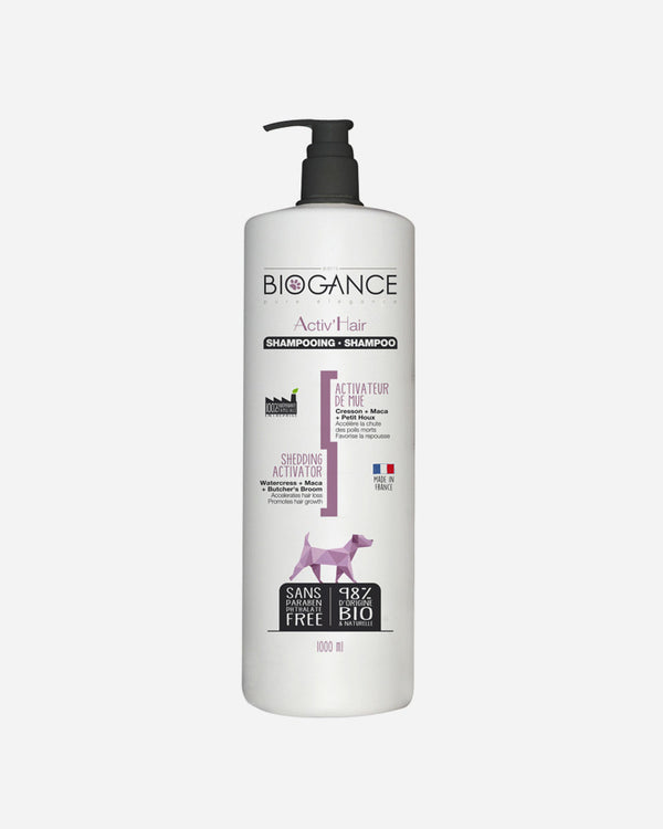 Biogance Shedding Activator shampoo - fremmer hårfældning -1 liter - til hund og kat