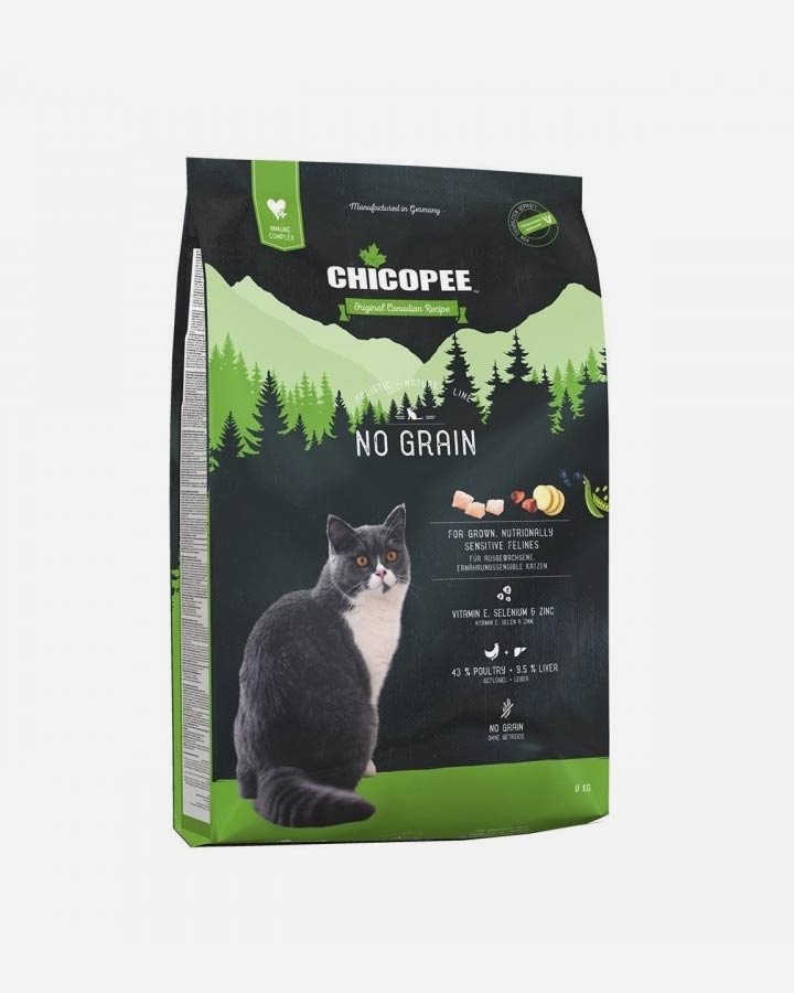 Chicopee Holistic No Grain 8 kg kattefoder uden korn