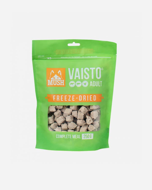 MUSH Vaisto - Frysetørret Hundefoder med Okse, Gris Kylling og Grønsager - 250g