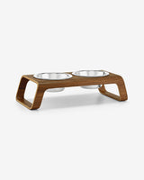 Foderstativ i træ - Small (Ash Wood Walnut) Desco fra MiaCara
