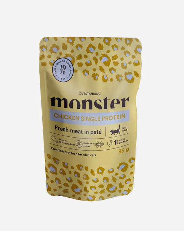 Monster Cat Pouches Adult Chicken 85 g (8-pack)