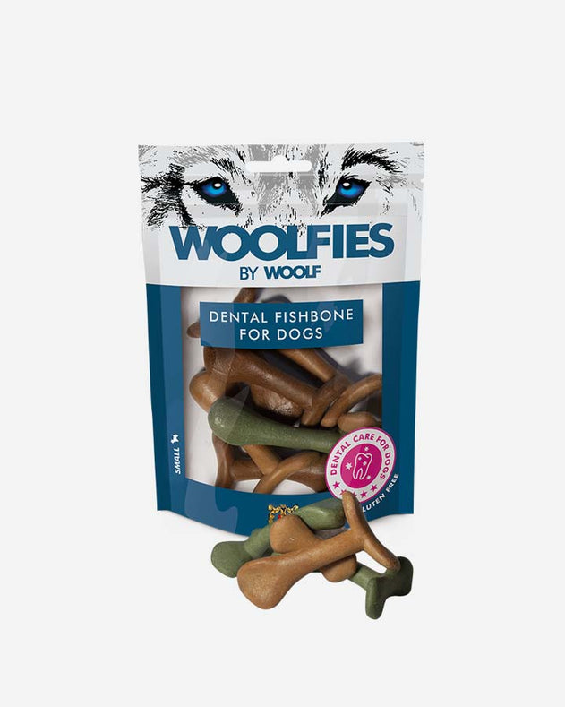 Woolf dental fishbone tandbørste til små hunde
