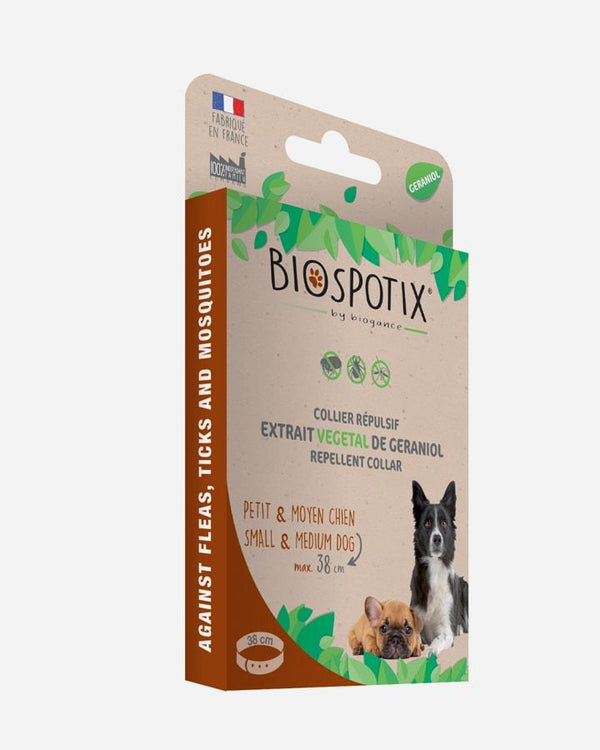 Biospotix loppehalsbånd til små hunde - 100% naturligt
