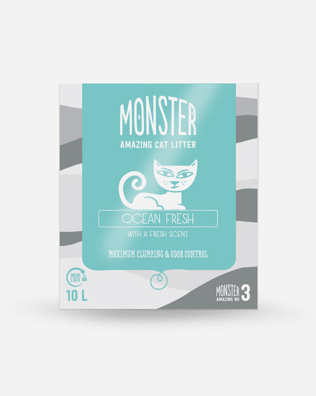 Monster Kattegrus 10L Ocean Fresh