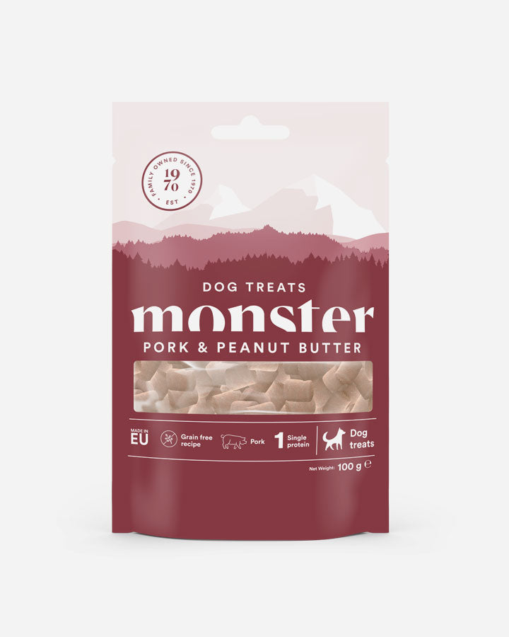 Monster - Bagte godbidder med Gris og Peanut - 100g